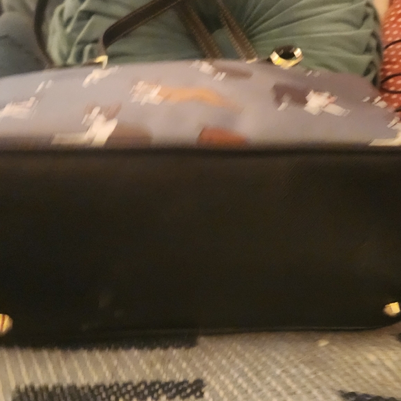 Women designer LERUEL $60 boston terrier zippered tote bag - Picture 4 of 5